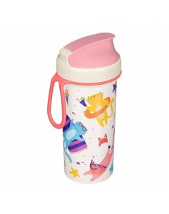 Бутылка для воды детская 400 мл розовая Пластишка