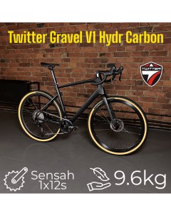 Велосипед Gravel V1 Full hydr Carbon 2024 9 6 кг 700х25с 12 скор 48 см черный Twitter