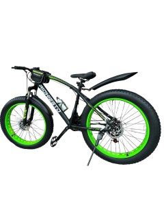 Велосипед Фэтбайк 26 2024 170 195 черно зеленый Richiesto
