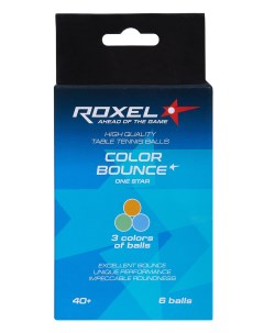 Мяч для настольного тенниса 1 Color Bounce 6 шт Roxel