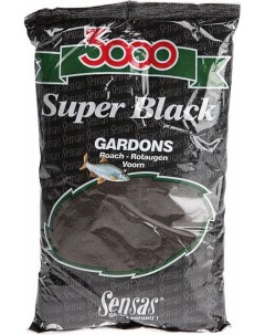 Прикормка 3000 Super Black Gardons 1000 г натуральный Sensas