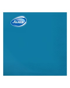 Салфетки бумажные двухслойные голубые 33 х 33 см 20 шт Лилия