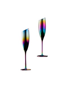 Набор бокалов для шампанского Black Gold Иллюзия 2 шт Home collection