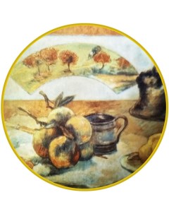 Декоративная тарелка Импрессионисты Натюрморт с веером Гоген 10 см Nobrand