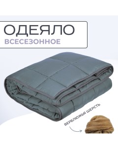 Одеяло из верблюжьей шерсти 1 5 спальное микрофибра 140х205 всесезонное Sn-textile