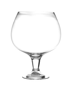 Ваза бокал стеклянная 24 см прозрачная Неман