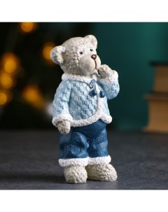 Фигура Медведь 3 синий 7х6х14см Хорошие сувениры