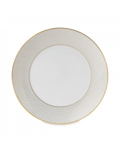 Тарелка закусочная Arris 20 см костяной фарфор белый золотой Wedgwood
