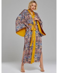 Халат кимоно женский BA0011 желтый 40 48 RU Alza