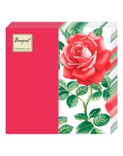 Салфетки бумажные de Luxe Английская роза mix 2 слоя 34 x 34 см 20 шт Bouquet