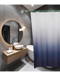 Штора для ванной комнаты 180х180 Polyester 20133 с кольцами Стк