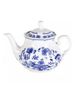 Заварочный чайник 1794 Натали Луковичный узор фарфор бело синий 1 2 л Thun