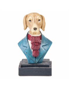 Статуэтка Собаки в синем жакете и красном шарфе полистоун Royal gifts