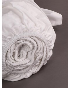 Простыня на резинке 180х200х30 серия Отель цвет Белый Констанция