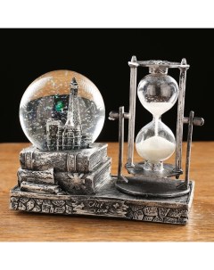 Песочные часы Эйфелева башня сувенирные с подсветкой 15 5 х 8 5 х 14 см микс Nobrand