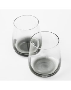 Стакан для виски 360 мл 2 шт стекло серый градиент Stone Kuchenland