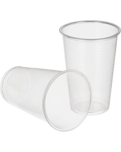 Одноразовый пластиковый стакан ООО Стандарт 200 мл прозрачный 100 штук 272261 Комус