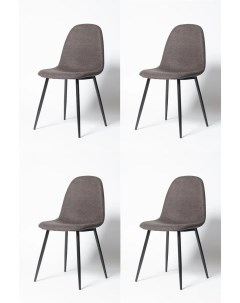 Комплект стульев 4 шт UDC 5192 коричневый черный La room