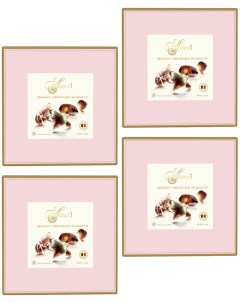 Шоколадные конфеты с начинкой пралине розовая 250 гр 4 шт Ameri