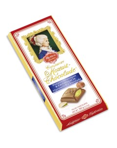Шоколад молочный орехи фисташки марципан 100 г Reber