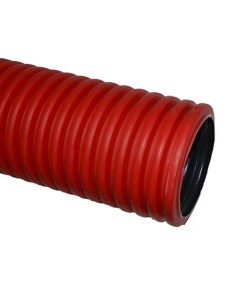 Труба двухстенная SN6 для кабельной канализации D 63мм 50м красная Стс