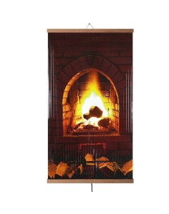 Пленочный инфракрасный обогреватель картина Fireplace с термостатом 500 Вт Домашний очаг