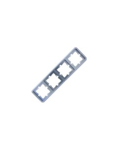 Рамка для розеток и выключателей четырехместная С140 004 матовое серебро Gusi electric