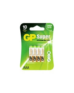 Батарейки Super Alkaline Aaа 4 Шт Gp