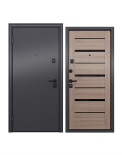 Дверь входная Torex для квартиры металлическая Flat L 950х2050 левая черный коричневый Torex стальные двери
