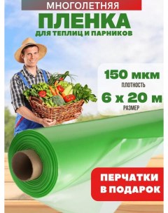 Многолетняя пленка для теплиц Vesta Shop 711711 150мкм размер 6х20м Vesta- shop