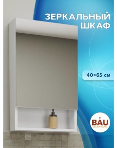 Шкаф зеркало для ванной Bau Dream 40 белый Bauedge
