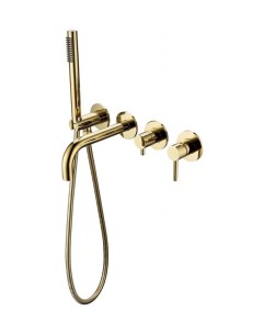 Смеситель скрытого монтажа для ванны с душем GB5070GO золото глянец Grocenberg