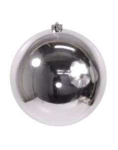 Пластиковый шар глянцевый цвет серебряный 140 мм Kaemingk