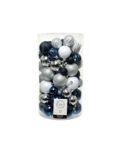 Набор пластиковых шаров коллекция Снежные сумерки 4 8 см 100 шт Kaemingk