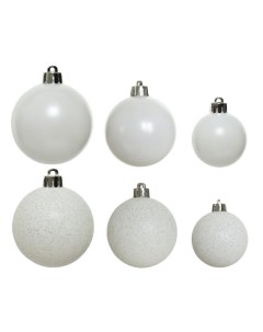 Набор пластиковых шаров Winter Deco цвет белый 40 60 мм упаковка 30 шт Kaemingk