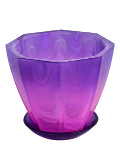 Цветочный горшок Грани 2 4840156863_ фиолетовый Ninaglass