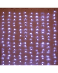 Гирлянда занавес на окно ВОДОПАД 3х2 5 м 360 холодных белых LED огней IP20 Серпантин