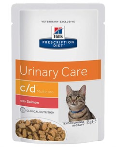 Влажный корм для кошек Prescription Diet c d Urinary Care лосось 85г Hill`s