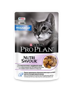 Влажный корм для кошек Nutri Savour Housecat индейка 85г Pro plan