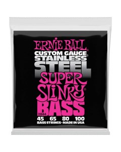 Струны для бас гитары 2844 Stainless Steel Slinky Super 45 100 Ernie ball