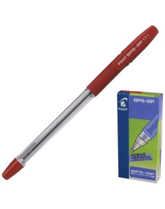 Ручка шариковая BPS GP резиновый упор 0 7мм масляная основа стержень красный Pilot