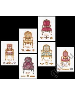 Набор для вышивания на льне Шесть стульев канва лён 36 ct арт 3068 Thea gouverneur