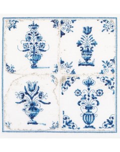 Набор для вышивания Старинная плитка Цветы в вазе 483 Thea gouverneur