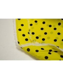 Ткань A323332 Крепдешин желтый в горох Ткань для шитья 100x144 см Unofabric