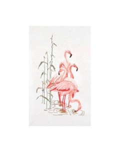 Набор для вышивания на льне Фламинго канва лён 32 ct арт 1070 Thea gouverneur