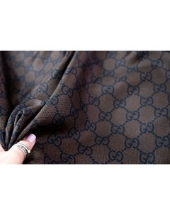 Ткань TL37 Шелк коричневый лого Ткань для шитья 100x138 см Unofabric