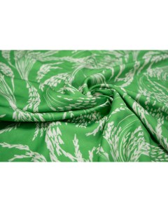 Ткань MON498 Вискоза сатин пшеница на зеленом фоне 100x145 см Unofabric