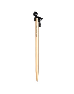 Ручка шариковая 14 см с фигуркой металл золотистая Черный кот Draw figure Kuchenland