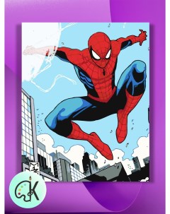 Картина по номерам на холсте Spider Man Рывок 40 х 50 см Культура цвета