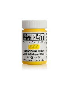 Краска акриловая матовая SoFlat 6520 кадмий желтый средний 59мл Golden